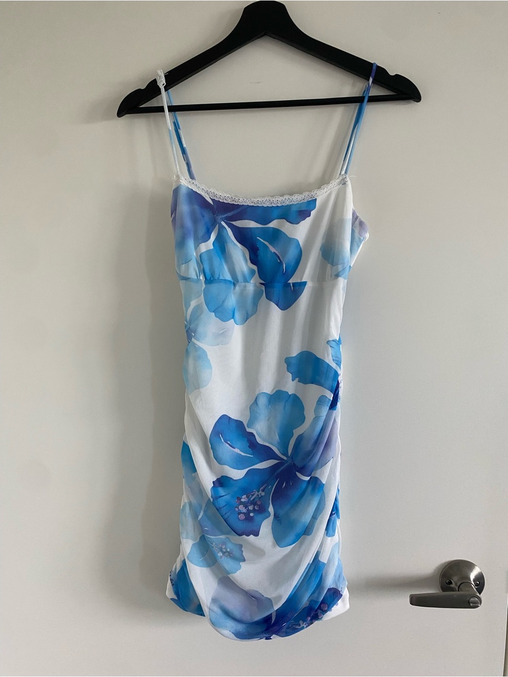 Blue Floral Slip Dress